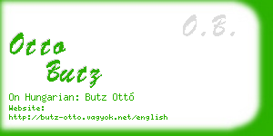 otto butz business card